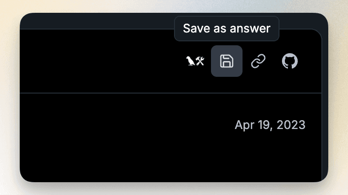 Saving an answer in Dosu